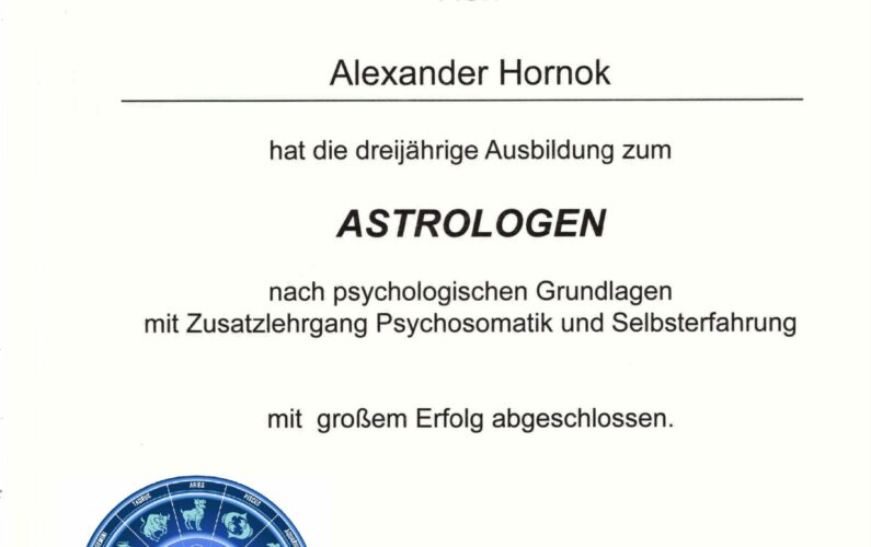 Astrologie Zertifikat kpie 3