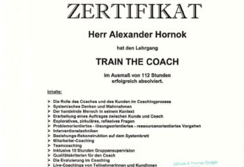 Zertifikat Train the Coach Version 2